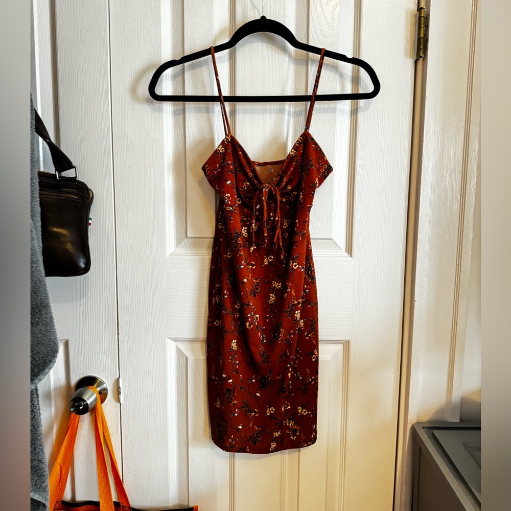 Windsor Brown Patterned Bodycon Dress